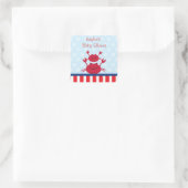 Krab Nautische Favor Stickers (Tas)