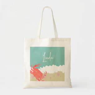 Krab Oceaankust Zandgolven Zeedier Tote Bag