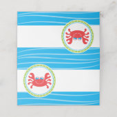 Krab onder Zee Birthday (Buitenkant ongevouwen)