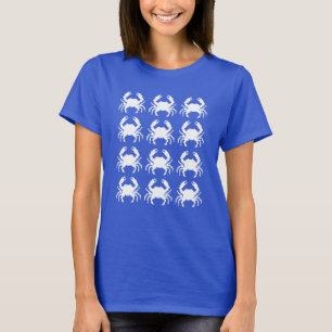 Krab Pixelpatroon Herhaling T-shirt