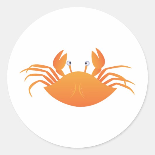 Krab Ronde Sticker (Voorkant)