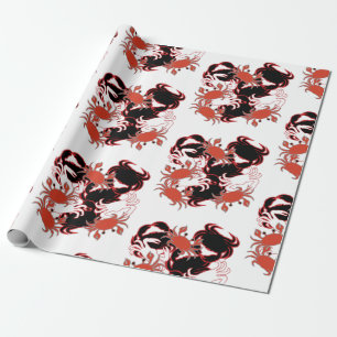 Krab Schaaldier Zee Patroon Cadeaupapier