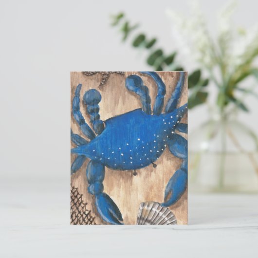 Krab, Shell en Net Briefkaart (Staand voorkant)