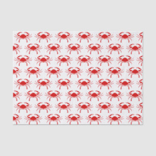 Krab Silhouet #2 Tekening Rood Tissuepapier