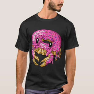 Krab snoezige roze donut t-shirt