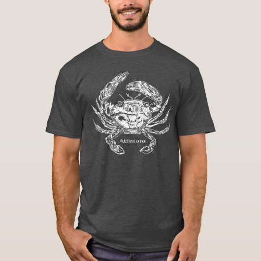 Krab T-Shirt met tekstoptie (Voorkant)