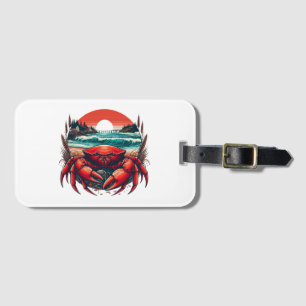 krab uit de kuststreek/zeevaart van Maine Bagagelabel