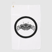 Krab van het zee, met kop in cirkel golfhanddoek (Voorkant)