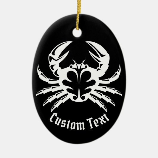 Krab Wit Keramisch Ornament (Voorkant)