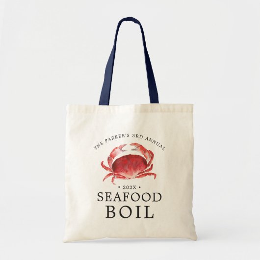 Krab/Zeewier Boil | Zeevruchten Thema Feestje Tote Bag (Voorkant)
