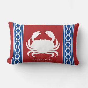 Krab Zeshoekige Trim Kust Nautisch Strand Boot Kussen