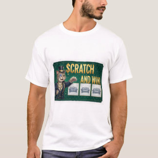 Krabbel en Win Kat — Grappige Lotterijbiljet Kat T-shirt