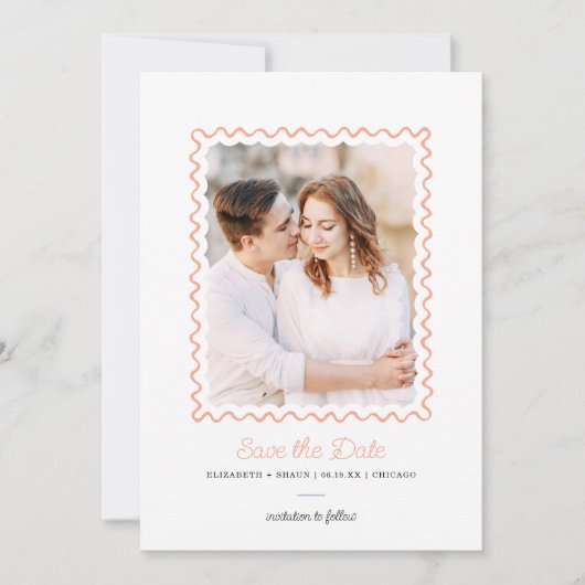 Krabbel Kader Foto Bewaar de Datum Kaart (Voorkant)