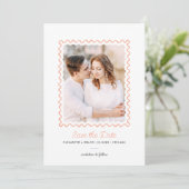 Krabbel Kader Foto Bewaar de Datum Kaart (Staand voorkant)