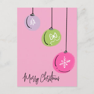 Krabbel kerstversiering briefkaart
