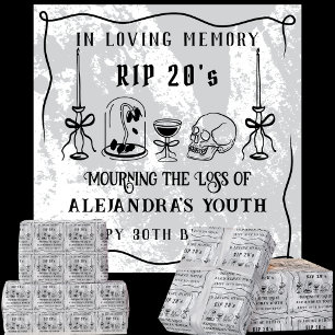 Krabbel RIP 20s Dood aan mijn jeugd 30e verjaardag Cadeaupapier