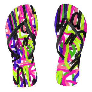 Krabbelen in kleuren teenslippers