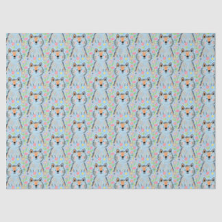 Krabbelkat Tissuepapier Blauw