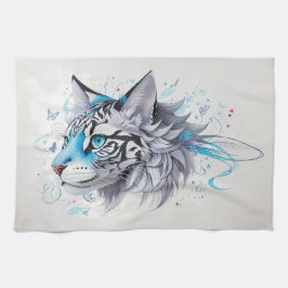 krabbelontwerp van een tijger theedoek