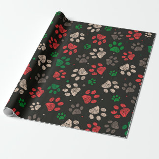 Krabbelpootafdrukken Kerstmis Cadeaupapier