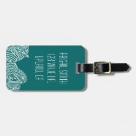 Krabbelprintgolven Bagagelabel