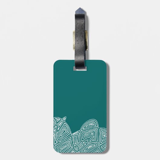 Krabbelprintgolven Bagagelabel (Achterkant verticaal)