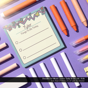 Krabbels voor muziekliefhebbers: dagelijkse takenl post-it® notes