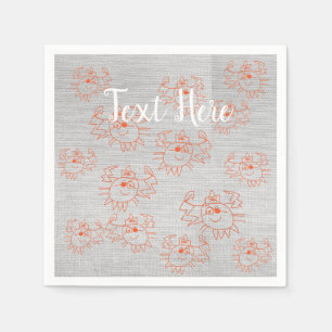 Krabben aangepaste papieren servetten