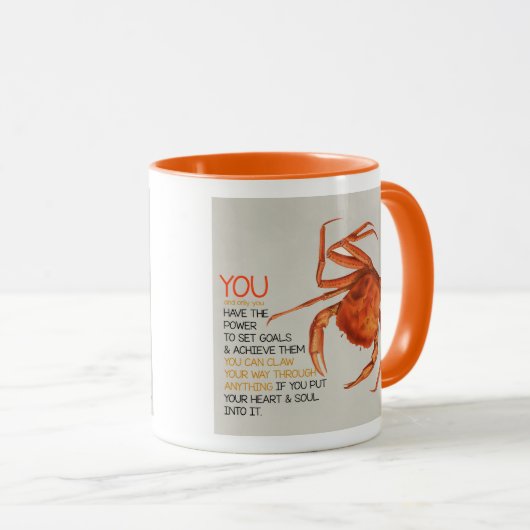 Krabben in een Bucket Coffee-Mok Mok (Voorkant rechts)