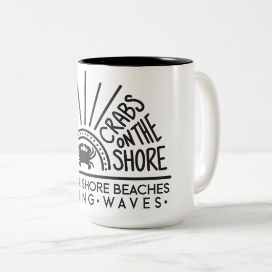 Krabben op de Shore Coffee Mok (Voorkant rechts)