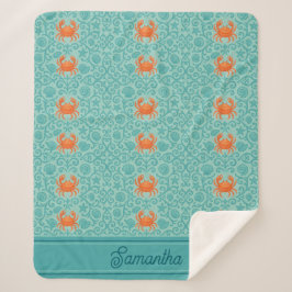 Krabben Ornamental Symphony Gepersonaliseerd Sherpa Deken