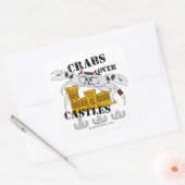 Krabben over Castles Vierkante Sticker (Envelop)