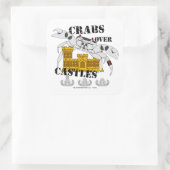 Krabben over Castles Vierkante Sticker (Tas)