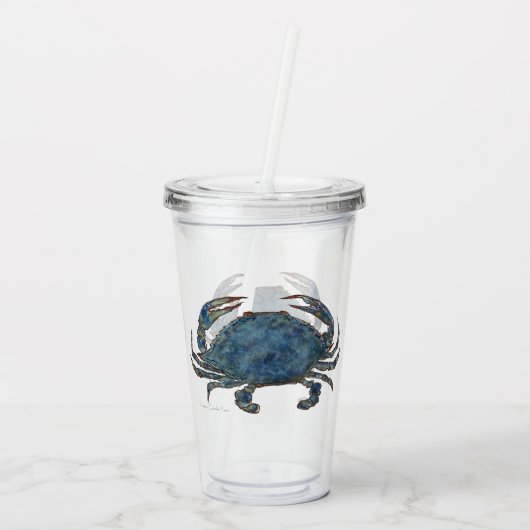 Krabben - True Blue Acryl Drinkbeker (Achterkant)