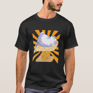 Krabbende Ree Kat Slapend T-shirt