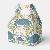 Krabbenfeest-waterverf Blauwe Krabben, Betrokkenhe Bedankdoosjes (Voorkant Zijde)