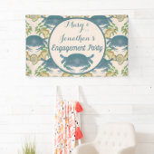 Krabbenfeest-Waterverf Blauwe Krabben, Betrokkenhe Spandoek (Insitu)