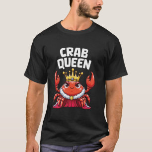 Krabbenkoningin Grappig Zeevoedsel Krab Dierenjach T-shirt