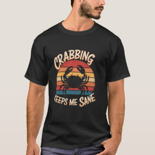 Krabbenvangst Houdt Me Gestoord Retro Krabben Krab T-shirt
