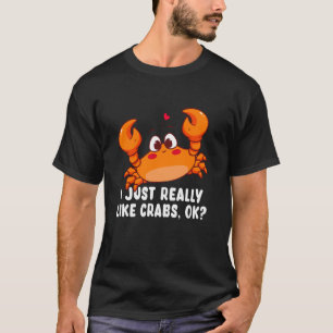 Krabbenvissen Zeevruchten Ik Hou Gewoon Van Krabbe T-shirt