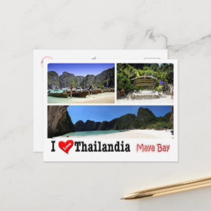 Krabi - Maya Bay - Thailand - I Love - Briefkaart