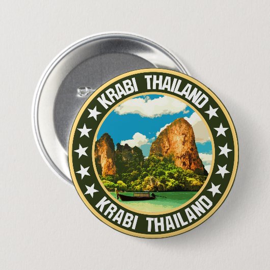 Krabi Ronde Button 7,6 Cm (Voorkant /achterkant)
