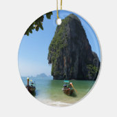 Krabi strand, Thailand. Keramisch Ornament (Links)