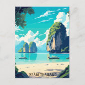 Krabi Thailand Beach Paradise Travel Briefkaart (Voorkant)