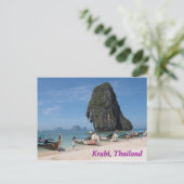 Krabi Thailand, Phra Nang Beach Briefkaart (Staand voorkant)