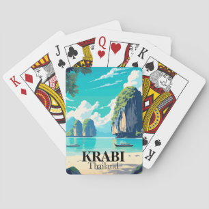 Krabi, Thailand Tropisch Strandleven Pokerkaarten