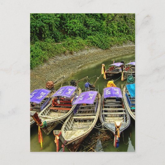 Krabi | watertaxi's briefkaart (Voorkant)