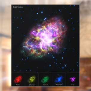 Krabnevel supernova restant Hubble Composiet Raamsticker