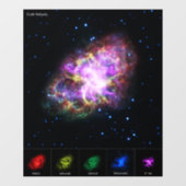 Krabnevel supernova restant Hubble Composiet Raamsticker (Vel)