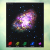 Krabnevel supernova restant Hubble Composiet Raamsticker (Vel 3)